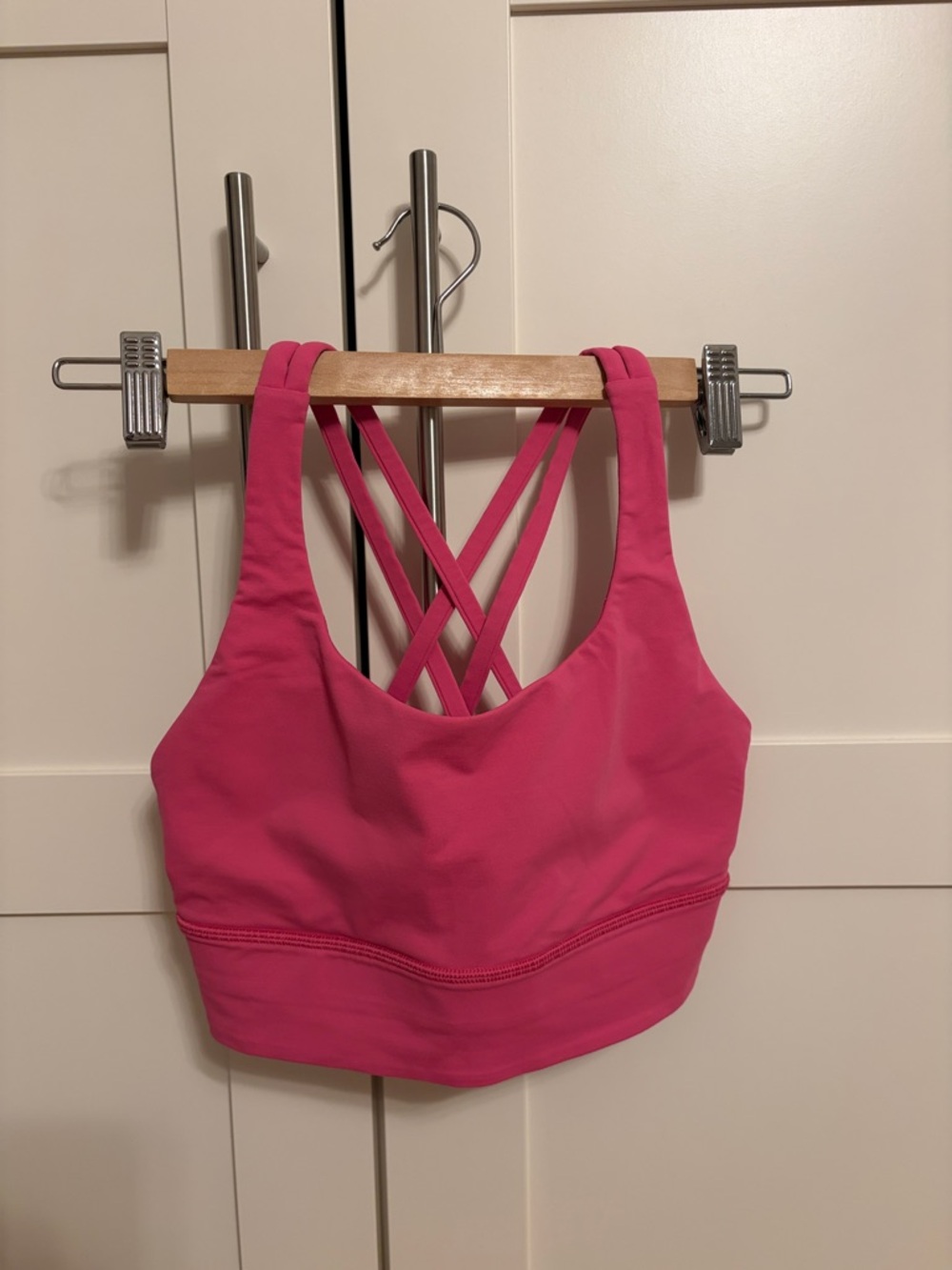 Pink Lululemon Crisscross Back Sports Bralette